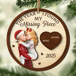 Custom Name Christmas Couple Gifts - Personalized 2 Layers Ornament