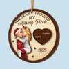 Custom Double Layer Wooden Ornament - Personalized Anniversary Christmas Wedding Gifts For Husband And Wife, Him And Her - Puzzle Of Love, Solved With You