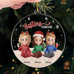 Custom Acrylic Ornament - Personalized Christmas Best Friend Birthday Gifts For Women, Besties, Sisters, BFF - Best Friends, Always And Forever