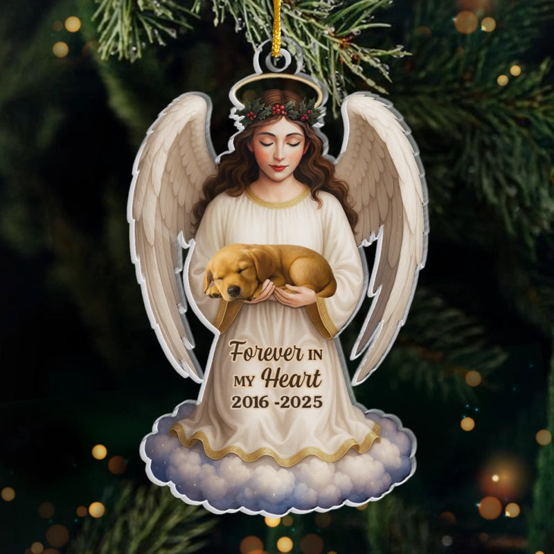 Custom Photo Acrylic Ornament - Personalized Pet Christmas Memorial Sympathy Gifts For Dogs, Cats - Until We Meet Again