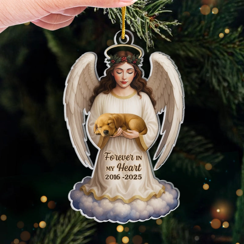 Custom Photo Acrylic Ornament - Personalized Pet Christmas Memorial Sympathy Gifts For Dogs, Cats - Until We Meet Again