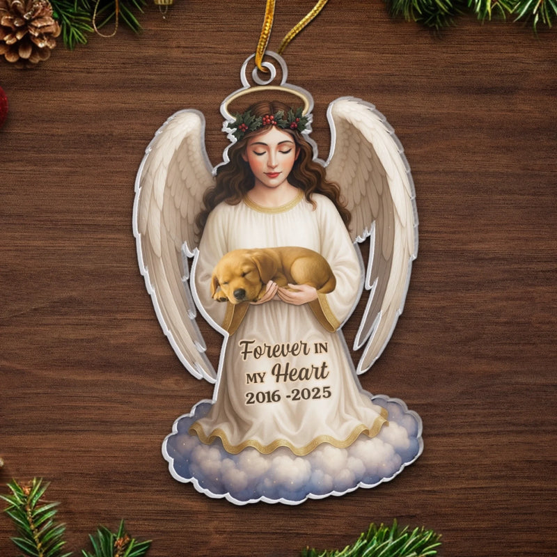 Custom Photo Acrylic Ornament - Personalized Pet Christmas Memorial Sympathy Gifts For Dogs, Cats - Until We Meet Again