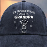 Custom Vintage Washed Denim Baseball Cap - Personalized Birthday Gifts For Grandpa - Loved By My Favorite Crew