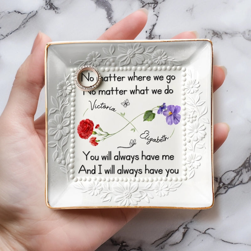 Custom Full-Print Jewelry Dish - Personalized Best Friend Birthday Gifts For Women, Besties, Sisters, BFF  - Friendship In Full Bloom