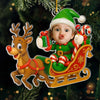 Custom Photo Acrylic Ornament - Personalized Christmas Birthday Gifts For Kids - Sleigh Bells Fun