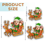 Custom Photo Acrylic Ornament - Personalized Christmas Birthday Gifts For Kids - Sleigh Bells Fun