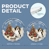Custom Photo Circle Glass Ornament - Personalized Pet Christmas Memorial Sympathy Gifts For Dogs, Cats - Forever By My Side