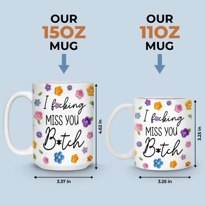 Custom Mug - Personalized Best Friend Birthday Gifts For Women, Besties, Sisters, BFF - No Miles Can Break Our Bond