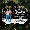 Custom Acrylic Ornament - Personalized Christmas Birthday Gifts For Brother, Sister - Blessed With Each Other