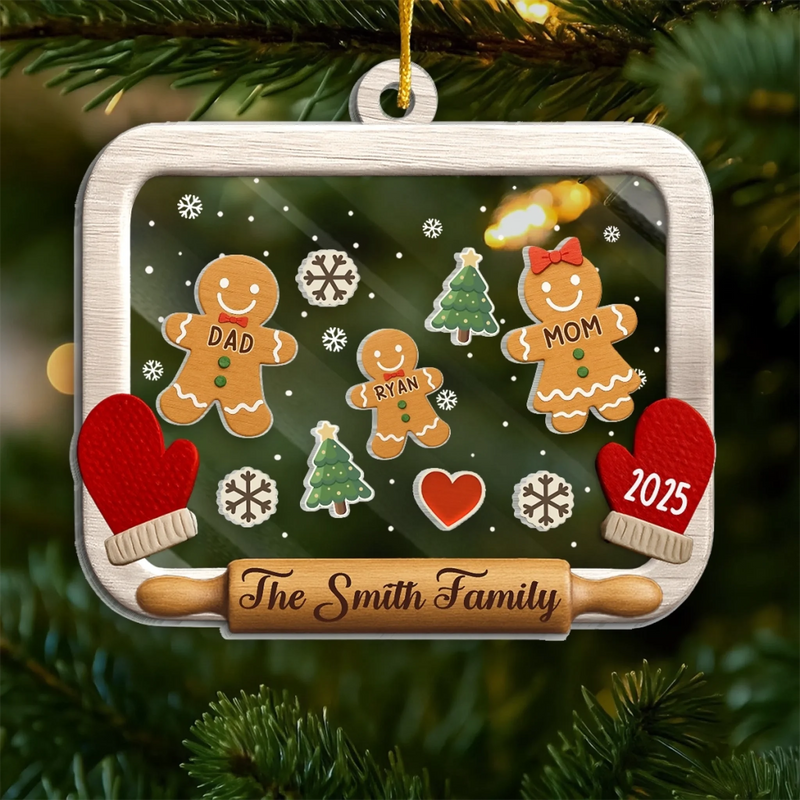 Custom 3 Layers Shaker Ornament - Personalized Christmas Birthday Gifts For Mom, Dad, Kids - Christmas Tastes Like Home