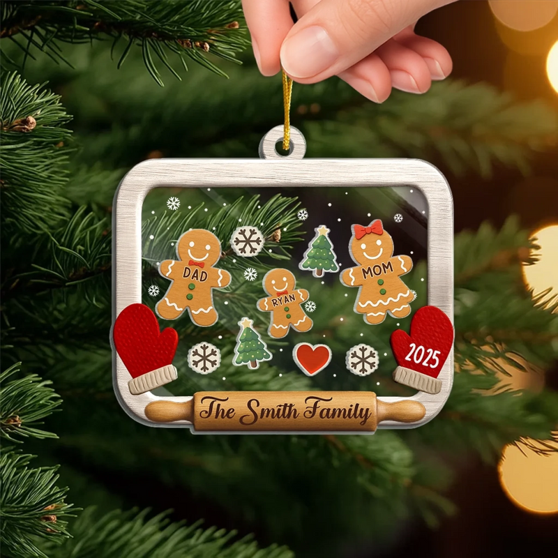 Custom 3 Layers Shaker Ornament - Personalized Christmas Birthday Gifts For Mom, Dad, Kids - Christmas Tastes Like Home