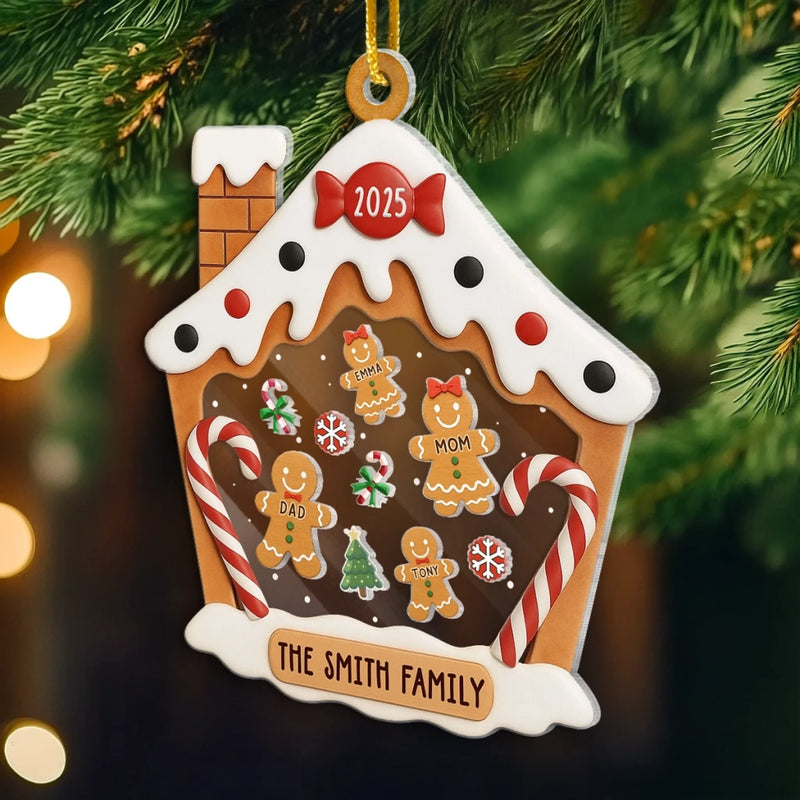 Custom 3 Layers Shaker Ornament - Personalized Christmas Birthday Gifts For Mom, Dad, Kids - Our Cozy Little Christmas Cottage