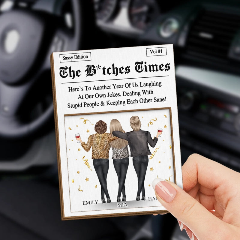 Custom Car Visor Clip - Personalized Best Friend Birthday Gifts For Women, Besties, Sisters, BFF - Partners In Fun Always