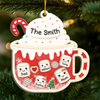 Custom 3 Layers Shaker Ornament - Personalized Christmas Birthday Gifts For Mom, Dad, Kids - Little Marshmallows, Big Love
