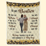 Custom Blanket - Personalized Best Friend Birthday Gifts For Women, Besties, Sisters, BFF - Cheers To Endless Friendship