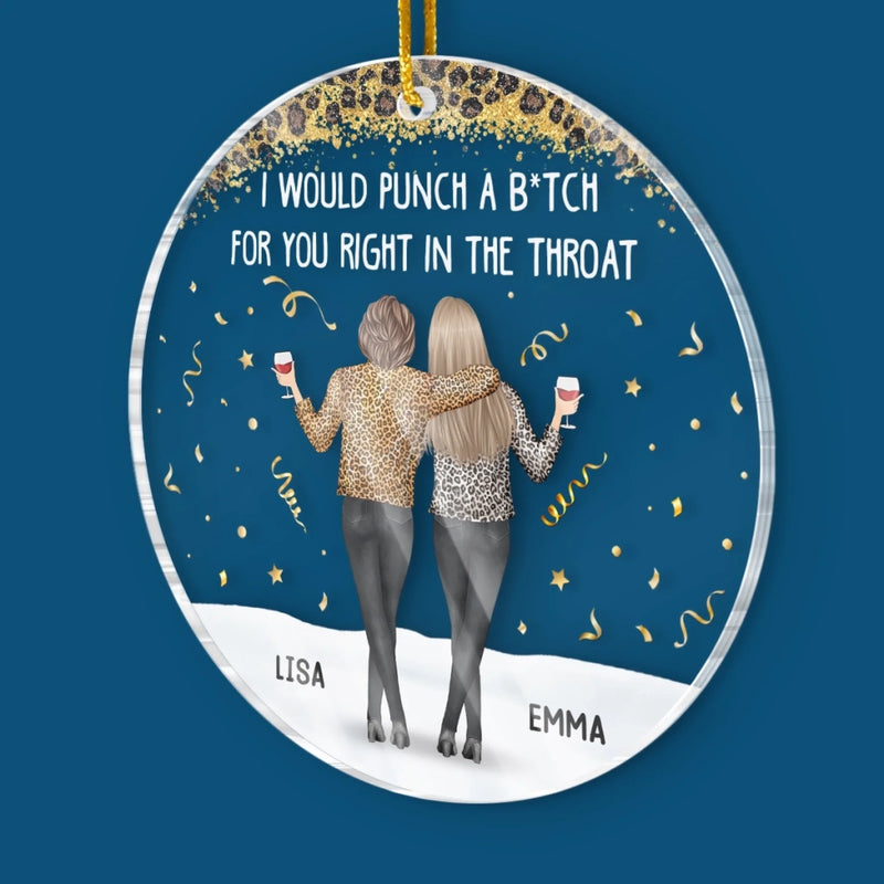 Custom Acrylic Ornament - Personalized Christmas Best Friend Birthday Gifts For Women, Besties, Sisters, BFF - Forever My Partner In Crime