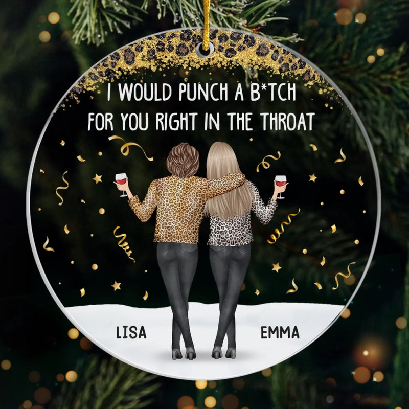 Custom Acrylic Ornament - Personalized Christmas Best Friend Birthday Gifts For Women, Besties, Sisters, BFF - Forever My Partner In Crime