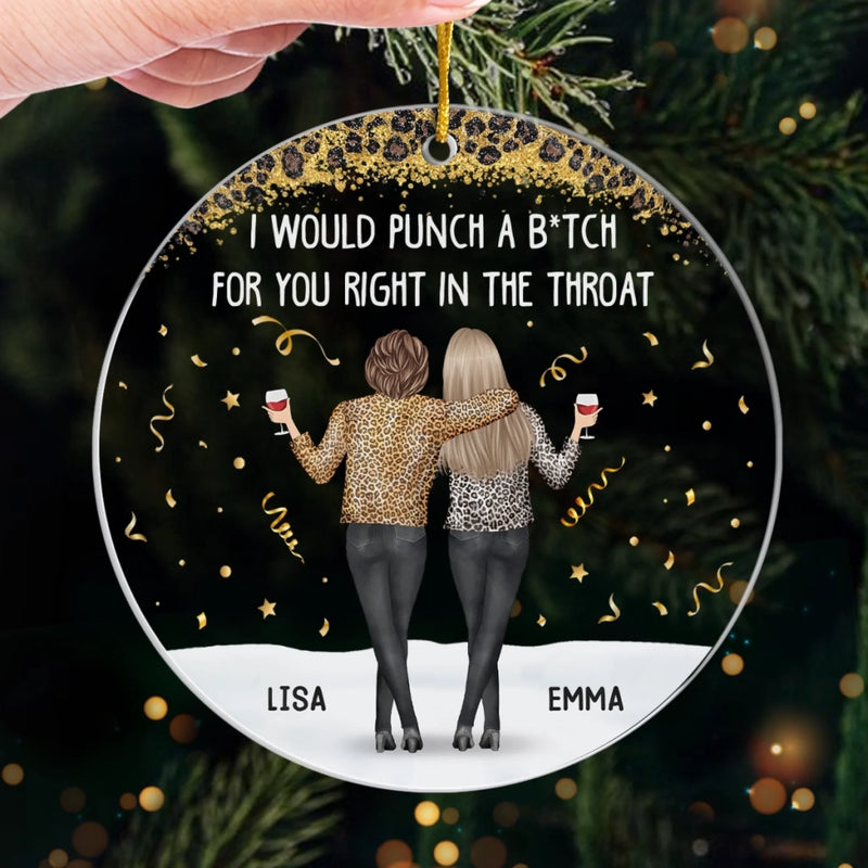 Custom Acrylic Ornament - Personalized Christmas Best Friend Birthday Gifts For Women, Besties, Sisters, BFF - Forever My Partner In Crime