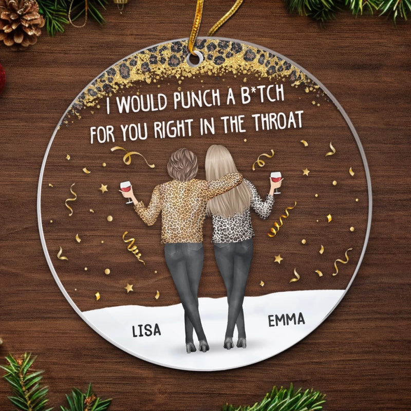 Custom Acrylic Ornament - Personalized Christmas Best Friend Birthday Gifts For Women, Besties, Sisters, BFF - Forever My Partner In Crime