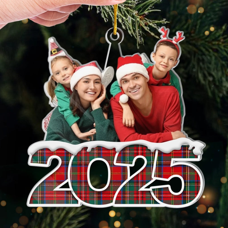 Custom Photo Acrylic Ornament - Personalized Christmas Birthday Gifts For Mom, Dad, Kids - Santa’s Favorite Squad