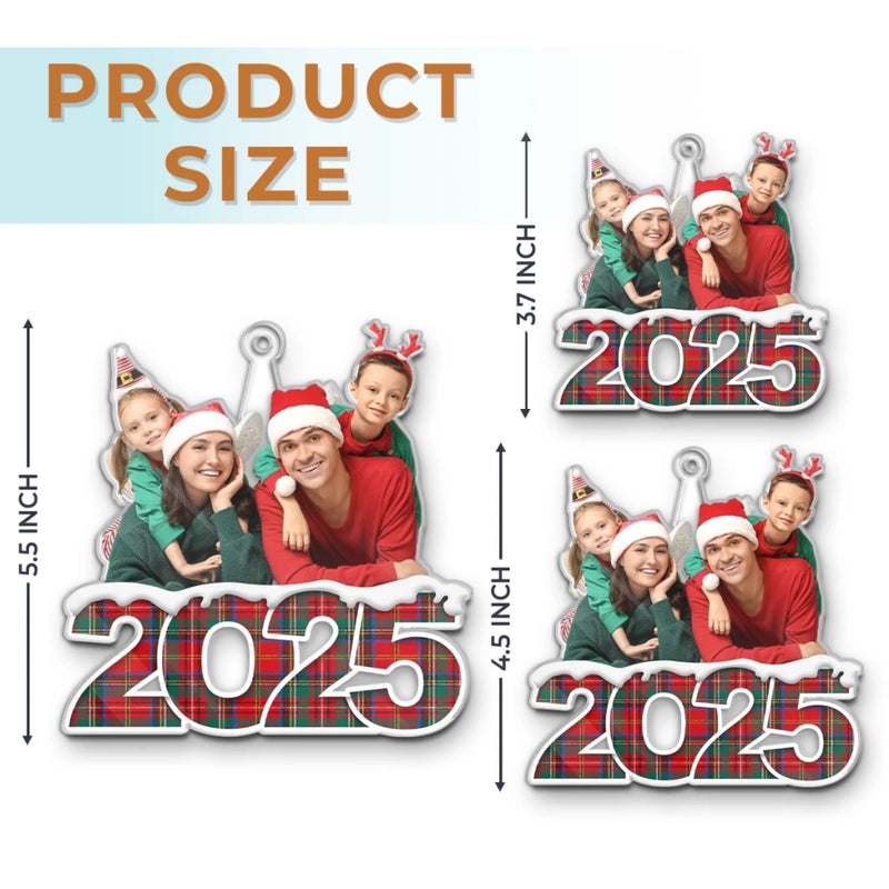 Custom Photo Acrylic Ornament - Personalized Christmas Birthday Gifts For Mom, Dad, Kids - Santa’s Favorite Squad