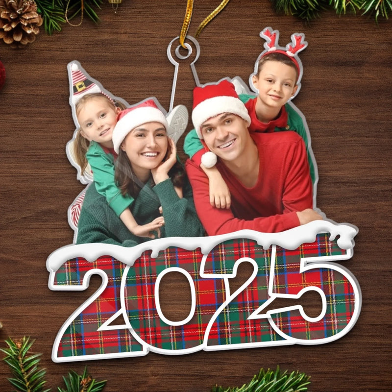 Custom Photo Acrylic Ornament - Personalized Christmas Birthday Gifts For Mom, Dad, Kids - Santa’s Favorite Squad