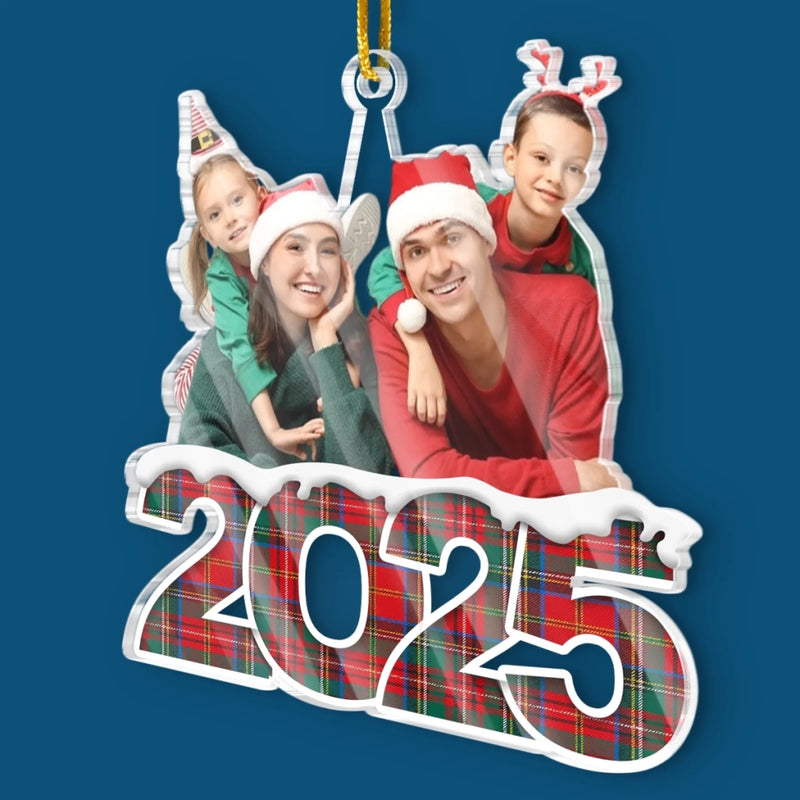 Custom Photo Acrylic Ornament - Personalized Christmas Birthday Gifts For Mom, Dad, Kids - Santa’s Favorite Squad