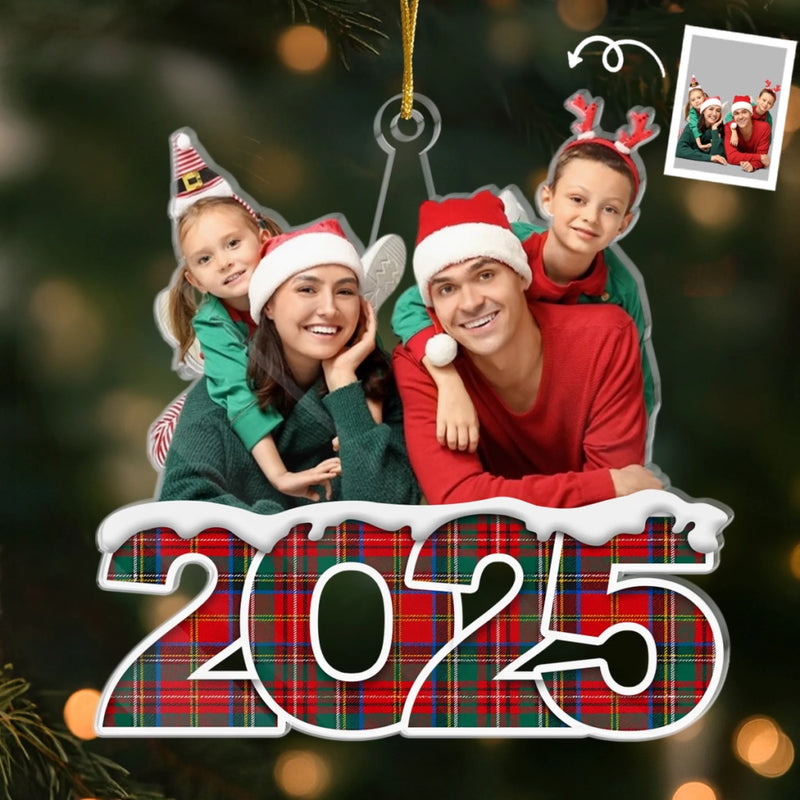Custom Photo Acrylic Ornament - Personalized Christmas Birthday Gifts For Mom, Dad, Kids - Santa’s Favorite Squad