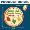Custom Long Distance Ceramic Ornament - Personalized Christmas Birthday Gifts For Mom, Dad, Kids - No Matter The Map, Love Connects Us