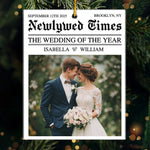 Custom Photo Acrylic Ornament - Personalized Anniversary Christmas Wedding Gifts For Husband And Wife, Him And Her - Happily Ever After