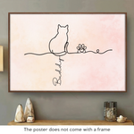 Custom Name Cat Trio Gifts for Cat Lovers - Personalized Poster