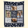 Custom Photo Blanket - Personalized Pet Christmas Memorial Sympathy Gifts For Dogs, Cats - Your Paw Prints Are Etched In My Heart