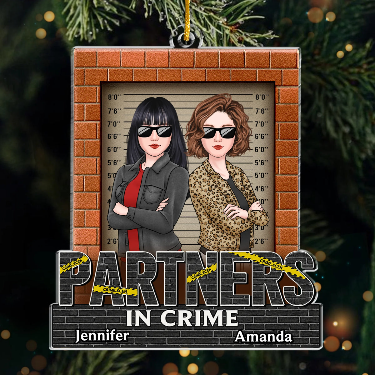 Custom Acrylic Ornament - Personalized Christmas Best Friend Birthday Gifts For Women, Besties, Sisters, BFF - No Miles Can Break Our Bond