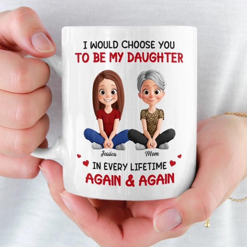 Custom Mug - Personalized Birthday Gifts For Mom, Daughter - No Bond Like A Mother And Daughter Bond