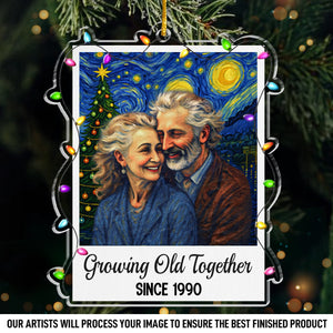 Custom Photo Acrylic Ornament - Personalized Anniversary Christmas Wedding Gifts For Husband And Wife, Him And Her - Love, Our Best Adventure
