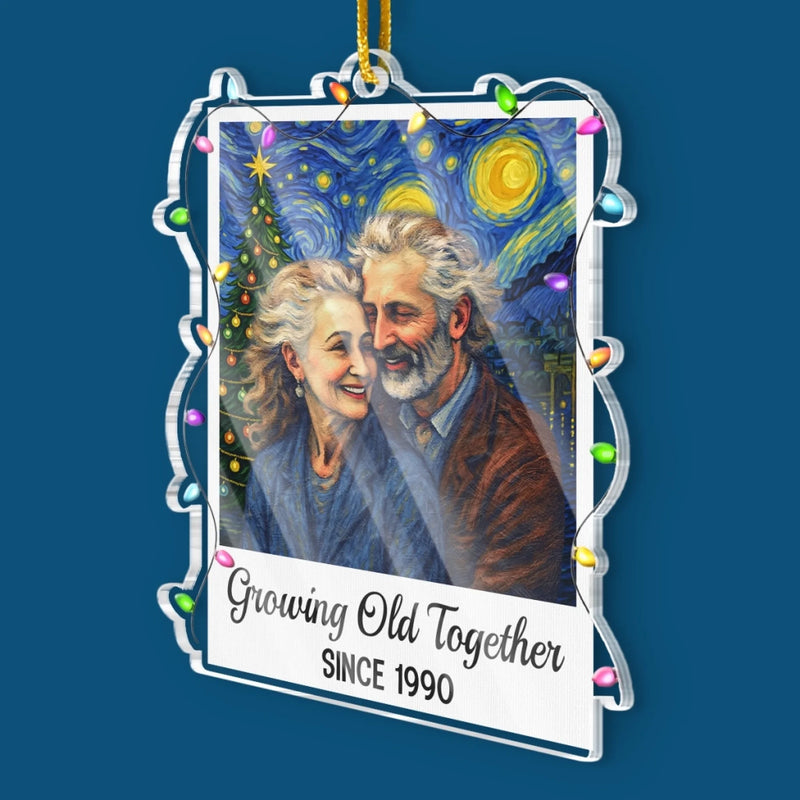 Custom Photo Acrylic Ornament - Personalized Anniversary Christmas Wedding Gifts For Husband And Wife, Him And Her - Love, Our Best Adventure