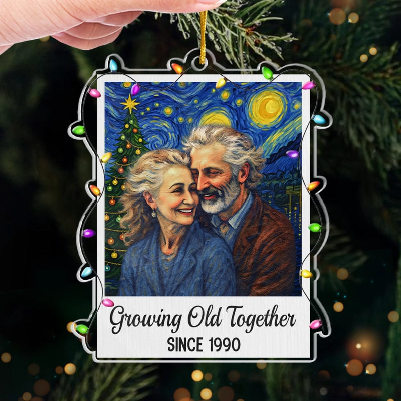 Custom Photo Acrylic Ornament - Personalized Anniversary Christmas Wedding Gifts For Husband And Wife, Him And Her - Love, Our Best Adventure