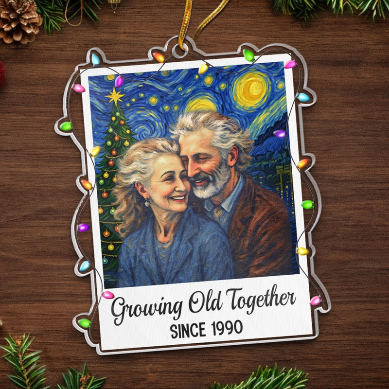 Custom Photo Acrylic Ornament - Personalized Anniversary Christmas Wedding Gifts For Husband And Wife, Him And Her - Love, Our Best Adventure