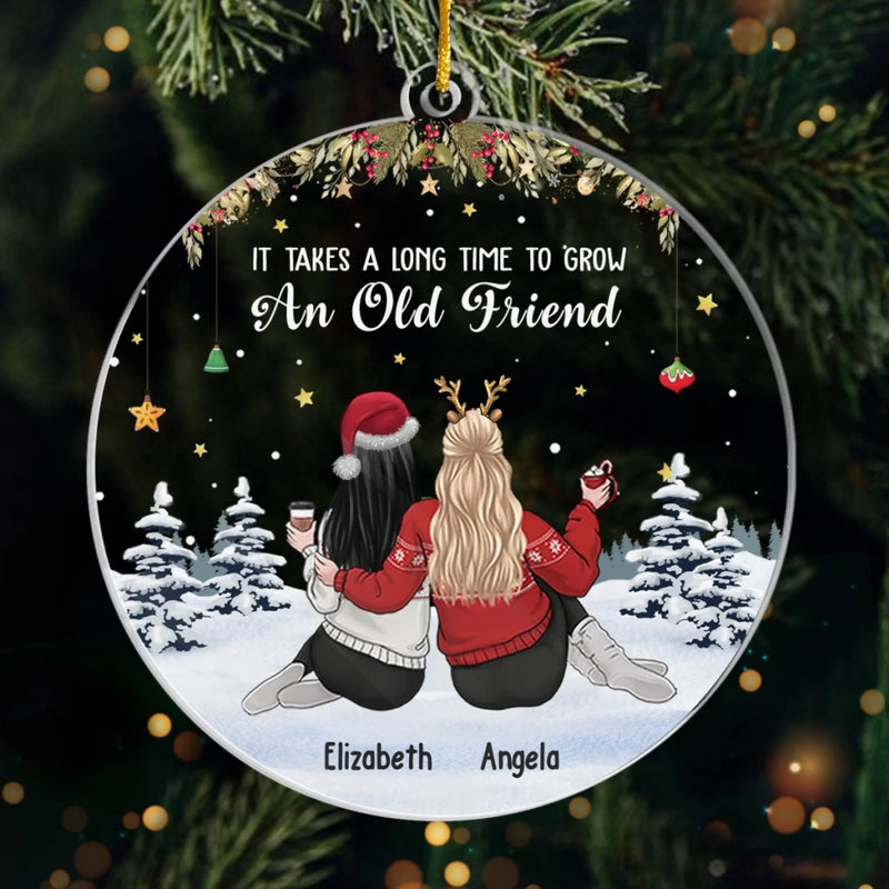 Custom Acrylic Ornament - Personalized Christmas Best Friend Birthday Gifts For Women, Besties, Sisters, BFF - Best Friends Make Christmas Brighter