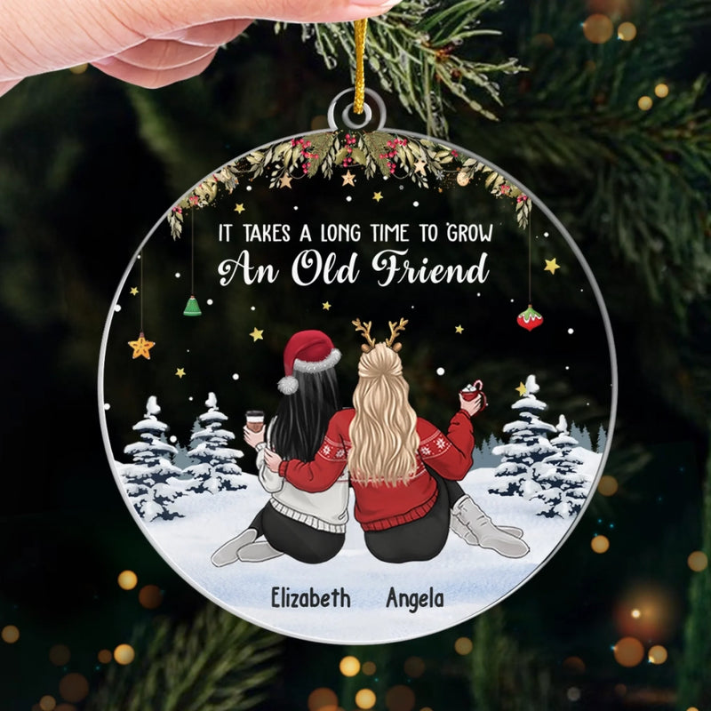Custom Acrylic Ornament - Personalized Christmas Best Friend Birthday Gifts For Women, Besties, Sisters, BFF - Best Friends Make Christmas Brighter