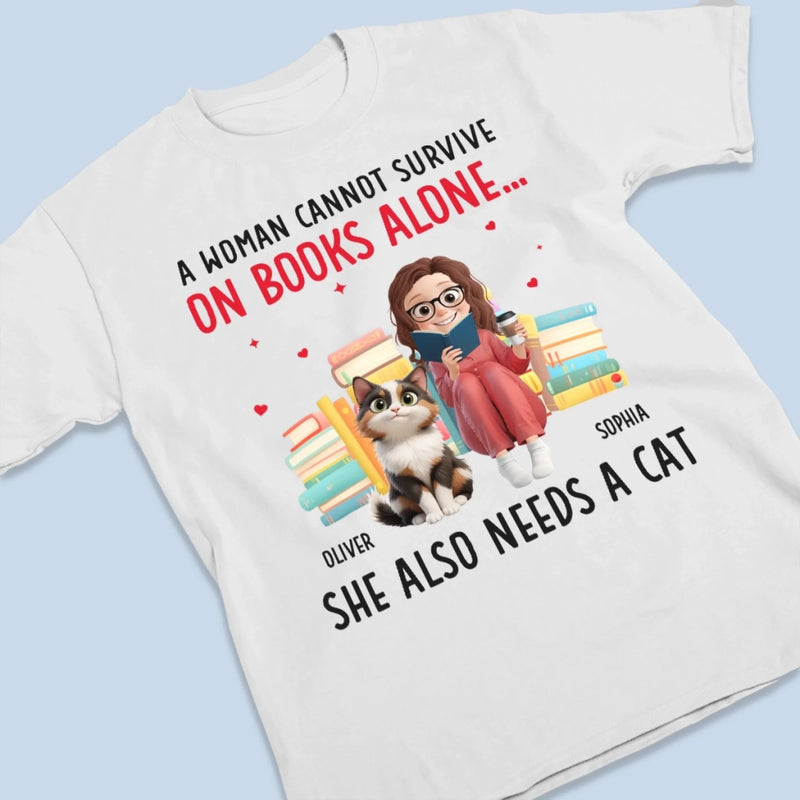 Custom Unisex T-shirt, Premium T-shirt, Hoodie - Personalized Bookish Gifts For Book Lovers, Bookworms, Cat Mom And Dad - Reading Is Better With Fur