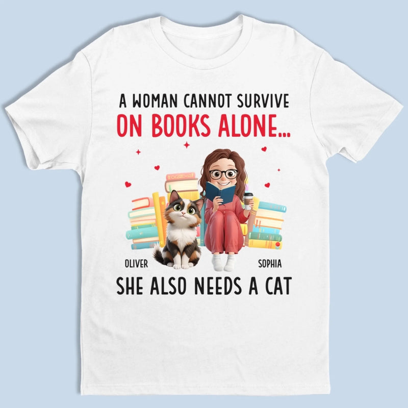 Custom Unisex T-shirt, Premium T-shirt, Hoodie - Personalized Bookish Gifts For Book Lovers, Bookworms, Cat Mom And Dad - Reading Is Better With Fur