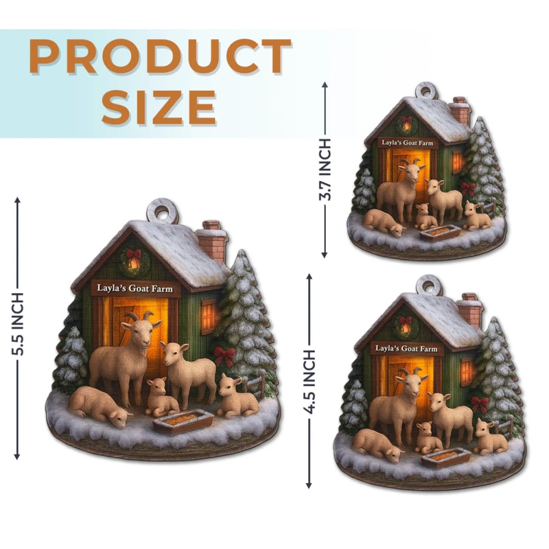Custom Wood Ornament - Personalized Christmas Birthday Gifts For Women, Men - Stay Cozy, Stay Goaty