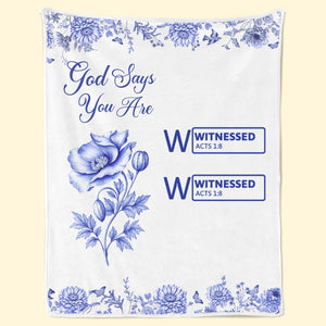 Custom Blanket - Personalized Best Friend Birthday Gifts For Women, Besties, Sisters, BFF, Family, Yourself - God Says You Are
