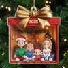 Custom Acrylic Ornament - Personalized Christmas Birthday Gifts For Mom, Dad, Kids - Golden Bow, Endless Love