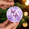 Custom Ceramic Ornament - Personalized Christmas Memorial Sympathy Gifts For Loss Of Mom, Dad - Watching Over Us Still