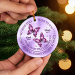 Custom Ceramic Ornament - Personalized Christmas Memorial Sympathy Gifts For Loss Of Mom, Dad - Watching Over Us Still