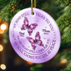 Custom Ceramic Ornament - Personalized Christmas Memorial Sympathy Gifts For Loss Of Mom, Dad - Watching Over Us Still