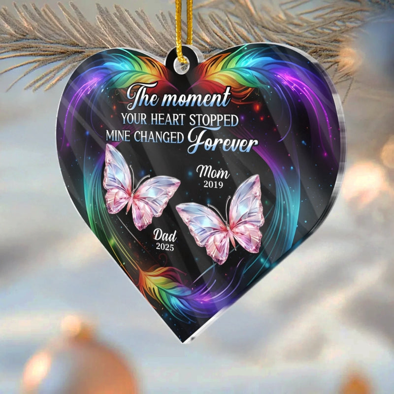 Custom Photo Acrylic Ornament - Personalized Memorial Sympathy Gifts For Loss Of Mom, Dad - When You Left, Part of Me Went With You