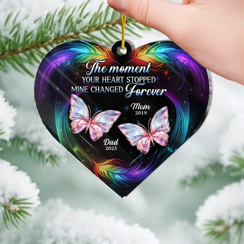 Custom Photo Acrylic Ornament - Personalized Memorial Sympathy Gifts For Loss Of Mom, Dad - When You Left, Part of Me Went With You